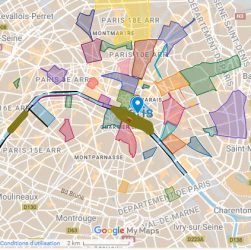Carte des restrictions de vente et de consommation d'alcool à Paris - 2022